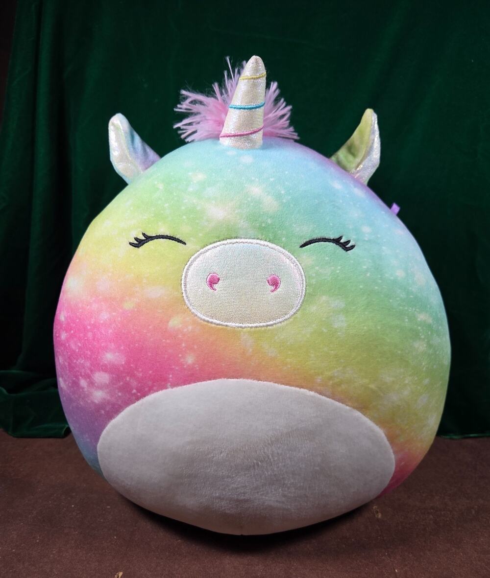 Squishmallow Prim the Unicorn 11 Plush Galaxy Tie Dye Shimmer Horn 2022 Kellytoy